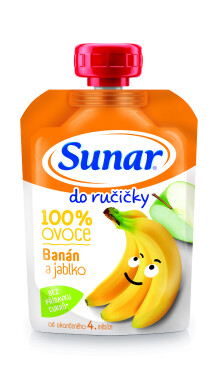 Sunar Do ručičky ovocná kapsička banán 4m+, 100g