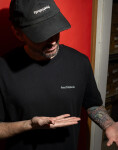 Tričko Freshlabels Lowercase Tee Uni Black
