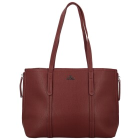 Módní dámská koženková kabelka na rameno Belle, vínová