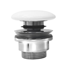 GSI umyvadlová výpust 5/4“, click-clack, keramická zátka, 5-65, bílá ExtraGlaze PCS11