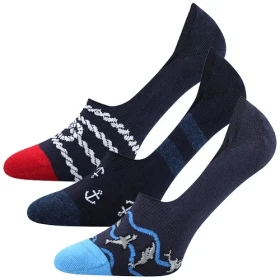 VOXX Ponožky extra nízké VORTY mix NAVY (3 páry) 43-46 114199