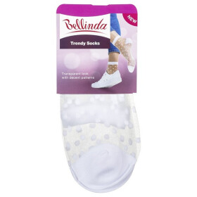Módní silonkové ponožky s puntíky TRENDY SOCKS - BELLINDA - bílá 39 - 42