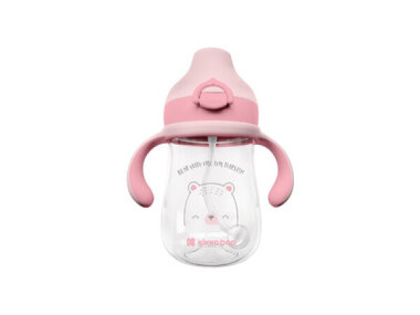 KikkaBoo hrnek se silikonovým pítkem 300ml Bear with me Pink