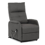 Křeslo polohovací, eletrické, šedá látka.