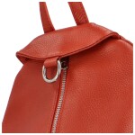 Stylový dámský kožený batoh Celine, červenohnědá