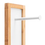 REA - Bambusový koupelnový stojan na toaletní papír a štětku White 321502 HOM-04000