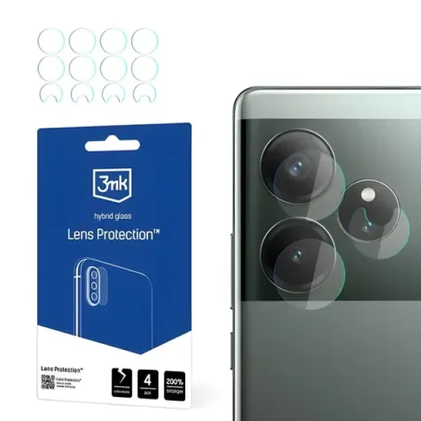 3mk Lens Protection hybridní sklo pro Realme GT 6T / Ochranné sklo kamery / 4 ks