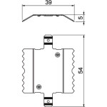 OBO Bettermann 6479308 U-stojina (d x š x v) 6 m x 70.00 mm x 50.00 mm 1 ks šedá