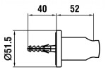 Laufen - Sprchové příslušenství Sprchový držák TwinCurve, lesklá zlatá HF504779463000