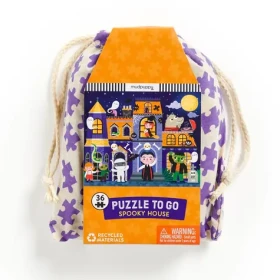 Mudpuppy Puzzle Strašidelný dům v látkovém pytlíku