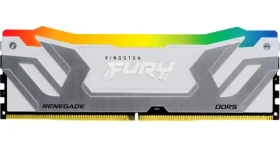 Kingston FURY Renegade bílá RGB 24 GB / Operační paměť / DDR5 / 8400 MHz / CL40 / CUDIMM / XMP 3.0 (KF584CU40RWA-24)