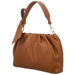 Módní dámská kožená kabelka do ruky Antini, koňaková