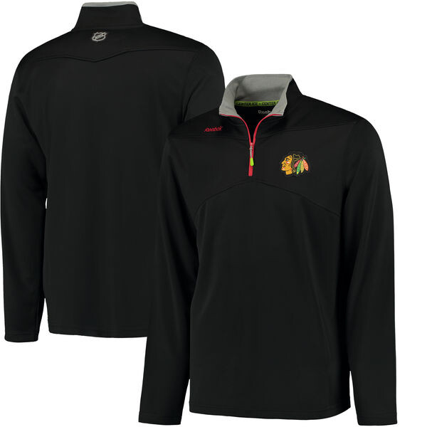 Reebok Pánská Mikina Chicago Blackhawks Center Ice Quarter-Zip Baselayer Velikost: Distribuce: EU