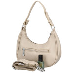 Trendy dámská koženková kabelka na rameno Tricia, tmavě béžová
