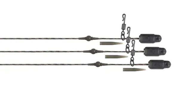 FOX Heli-Clip Rigs Edges Naturals Copper Core / Kaprový návazec / 50 lb / 75 cm / 3 ks (CRT004)