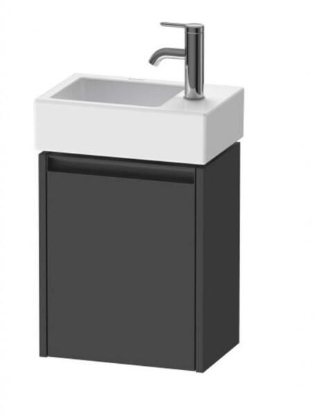 DURAVIT - Ketho.2 Umyvadlová skříňka 44x36x24 cm, 1 dvířka, panty vlevo, grafit mat K25071L49490000