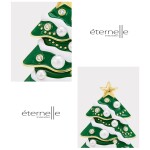 Vánoční brož se zirkony Christmas Tree 12 - vánoční stromeček, Zlatá