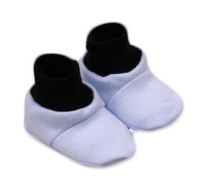 Baby Nellys Botičky/ponožtičky,Little prince bavlna - modro/černé, vel. 56-68 (0-6 m)