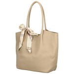 Módní dámská koženková kabelka na rameno Nenet, béžová