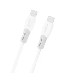 Dudao L25SC bílá / Datový kabel / USB-C - USB-C / 60W / 2 m / silikonové opletení