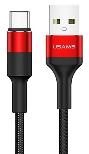 USAMS SJ221 U5 červená / Datový kabel / USB-C / 2A / 1,2 m (SJ221TC02)