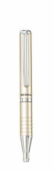 Zebra teleskopické kuličkové pero kovové tělo champagne modrá náplň