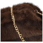 Stylová dámská plyšová crossbody kabelka Bateia, coffee