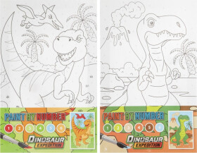 Malování podle čísel + vodovky Dinosaurus - Craft Creative