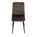 Jídelní židle, hnědá, sametová látka, CT-281 BR4