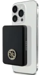 Guess MagSafe 4G Strassed Metal Logo černá / Powerbanka / 3000mAh / bezdrátové nabíjení 5W (GUPBM3AL4DMK)