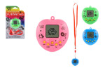 Zvířátko elektronické přívěsek se šňůrkou plast - 3 barvy na kartě