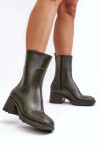 Dámské matné polokozačky Galoshes Dark Green Bertaida 36