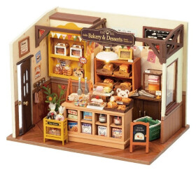 3D Dřevěná skládačka: Miniatura domečku - Pekárna