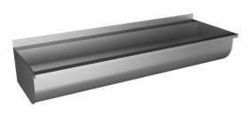 SANELA - Nerezové dřezy Nerezový žlab zakulacený neopláštěný, délka 1250 mm, AISI 316 L SLUN 10KL