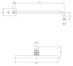 OMNIRES - SLIMLINE hlavová sprcha z ramieniem, chrom lesk WGSET1CR