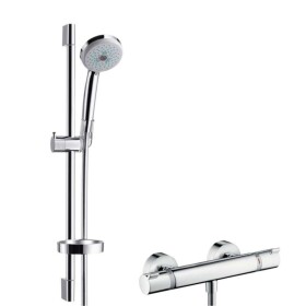 HANSGROHE - Croma 100 Sprchový set s termostatem, 3 proudy, tyč 65 cm, chrom 27086000