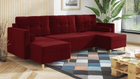 FRONTI Sedací souprava HILMAR červená - DREAM VELVET 202.10