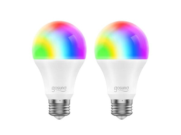 Smart LED žárovka E27 8W RGB GOSUND WB4 WiFi Tuya sada 2ks - rozbaleno - mírně roztržený obal