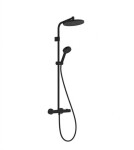 HANSGROHE - Activera S Sprchový set s termostatem, průměr 24 cm, 2 proudy, EcoSmart, matná černá 28078670
