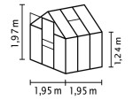 Polykarbonátový skleník – Vitavia Venus 3800, PC 6 mm, zelený