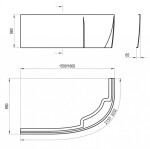 RAVAK - Vanové panely Čelní panel k vaně Rosa 95, 1600 mm, levý, bílá CZ57100A00