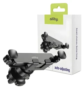 Allity ACH-100 černá / Držák do auta / do ventilační mřížky / gravitační uchycení / otočný 360° (GSM186412)
