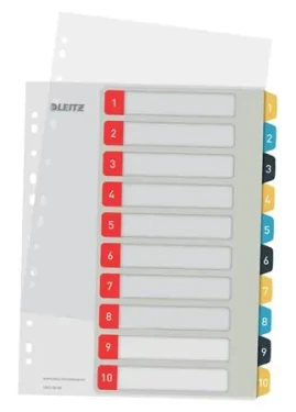 Leitz Plastový rozlišovač Leitz Cosy A4, 1-10, 12470000