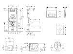 GEBERIT - Duofix Set předstěnové instalace, kompaktního klozetu Oudee Vortex a sedátka softclose, tlačítko Delta50, alpská bílá SANI11CA3170B