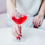Bella Rose Sklenice na drink Léto ♥, čirá barva, sklo, 610 ml