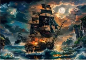 Clementoni 21738 Puzzle Piráti prokletých moří 300 dílků