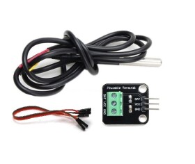 Vodotěsný teploměr s adaptérem pro Arduino - Sonda DS18B20
