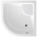 AQUALINE - Sprchová vanička akrylátová, čtvrtkruh 90x90x28cm, včetně nožiček, R550 C93