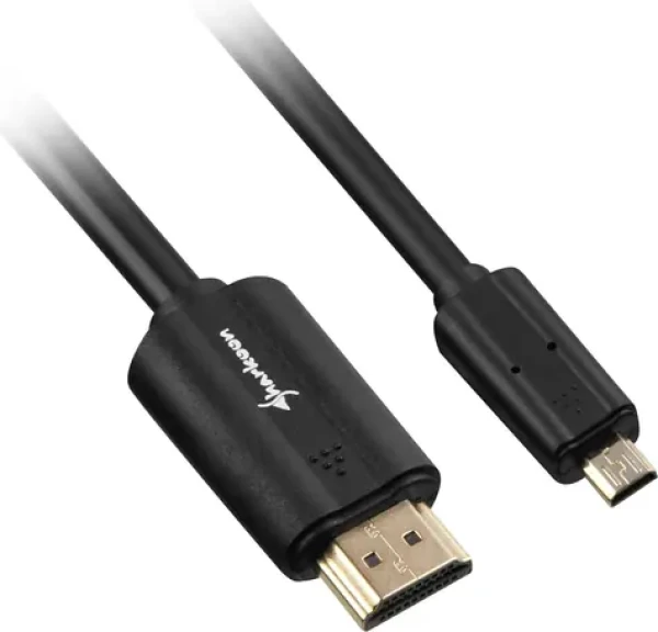 Sharkoon černá / Kabel HDMI / HDMI – Micro HDMI / 4K / High Speed s Ethernetem / 1,5 m (4044951017973)