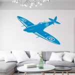 Samolepka Stíhačka Supermarine Spitfire Barva: béžová, Velikost: 100 x 65 cm